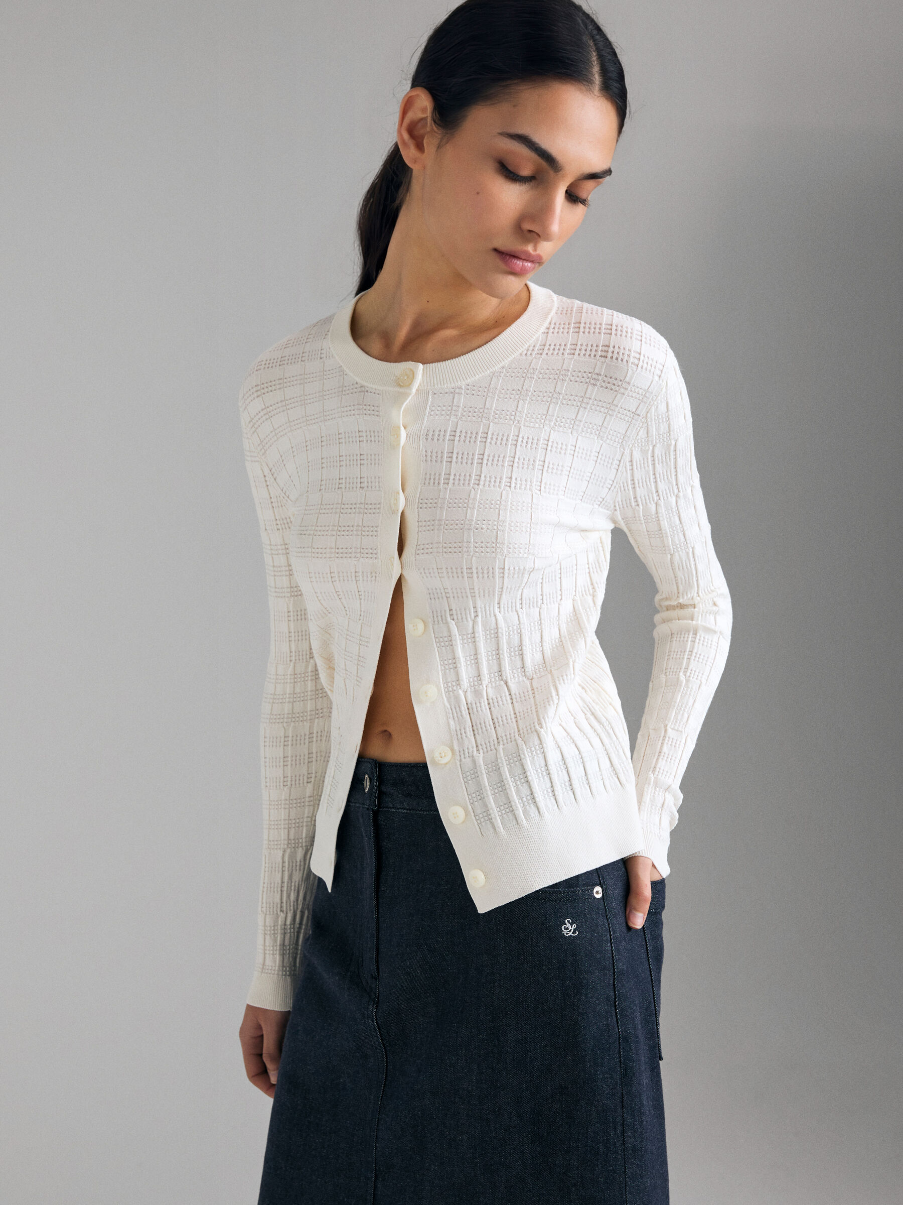 L/S SWEATER Mulher image number null