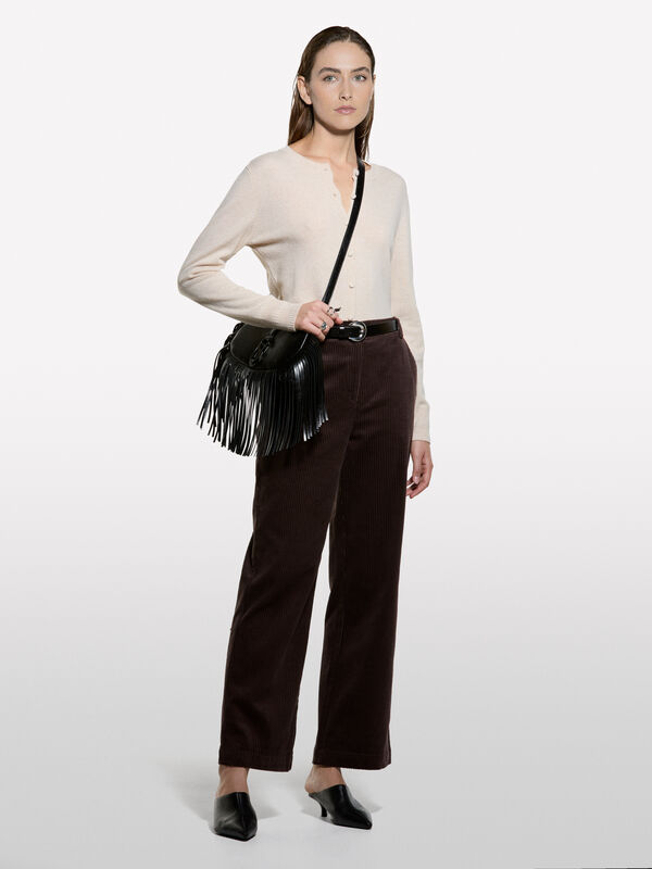 Cardigã regular fit bege - cardigãs para mulher | Sisley