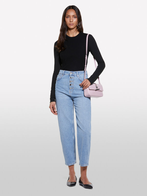 Jeans de cintura subida - jeans mom fit e boyfriend para mulher | Sisley