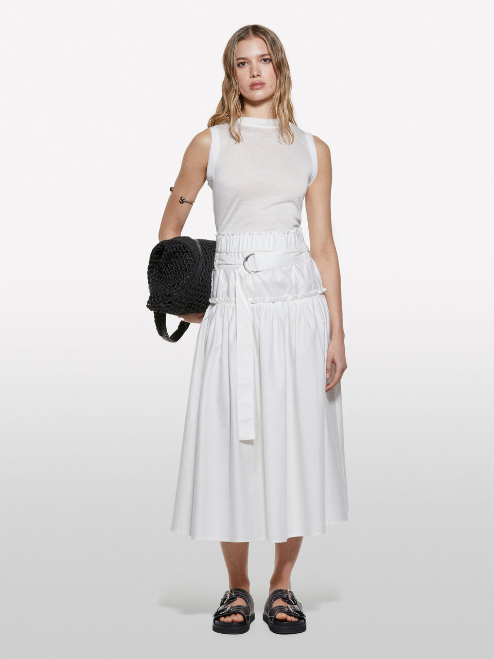 SKIRT + BELT Mulher image number null