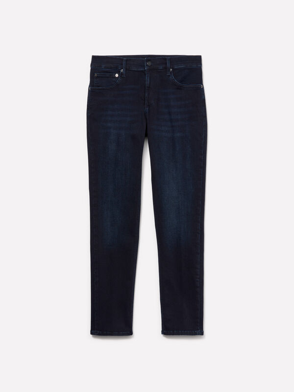 Jeans Stockholm slim fit lavagem azul-escuro - jeans slim fit para homem | Sisley
