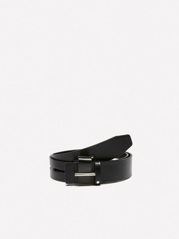 Cinto preto perfurado - cintos para mulher | Sisley