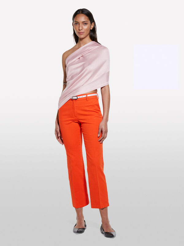 Calças flare fit vermelho - calças flare para mulher | Sisley