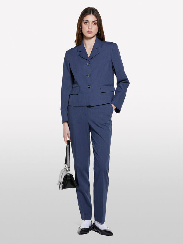 Calças de cintura subida - calças skinny para mulher | Sisley