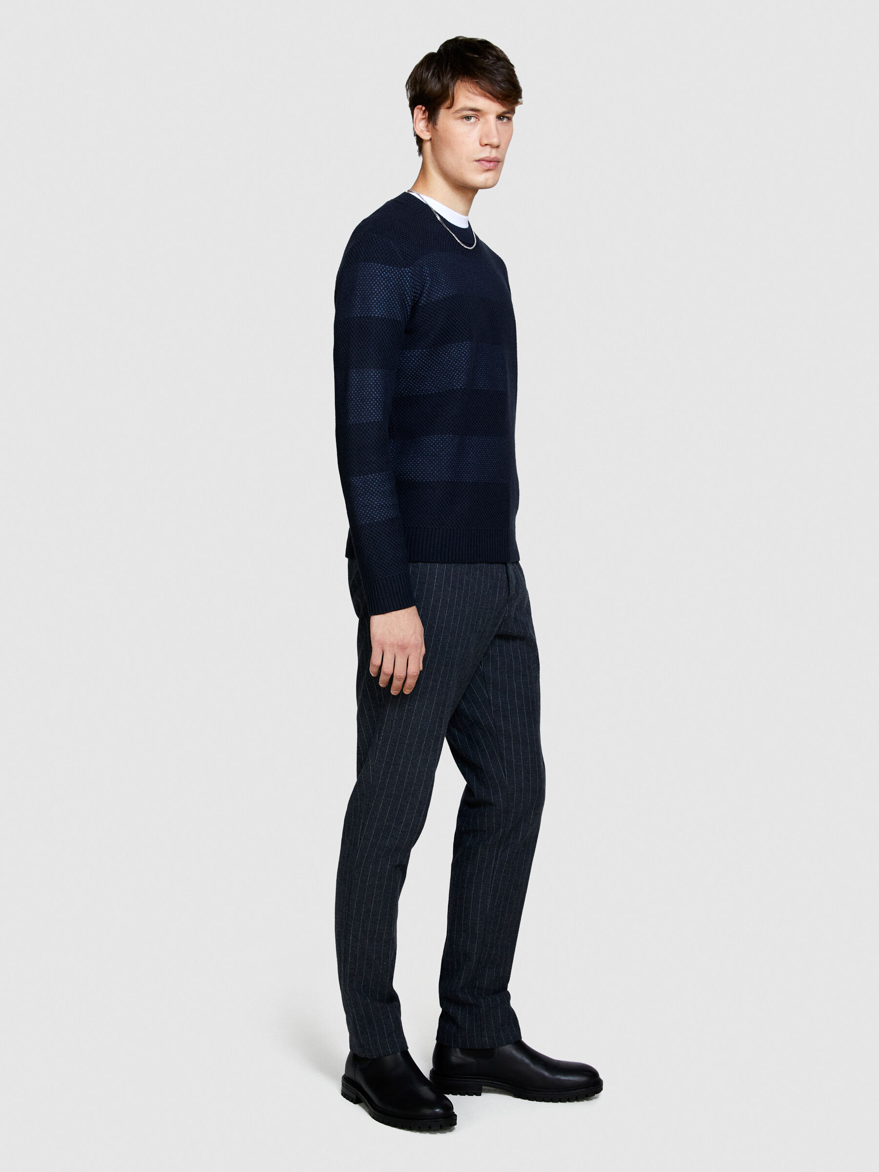 Camisola com riscas Homem image number null