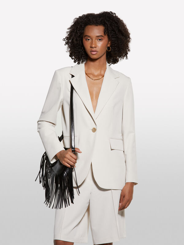 Blazer regular fit bege - blazers para mulher | Sisley