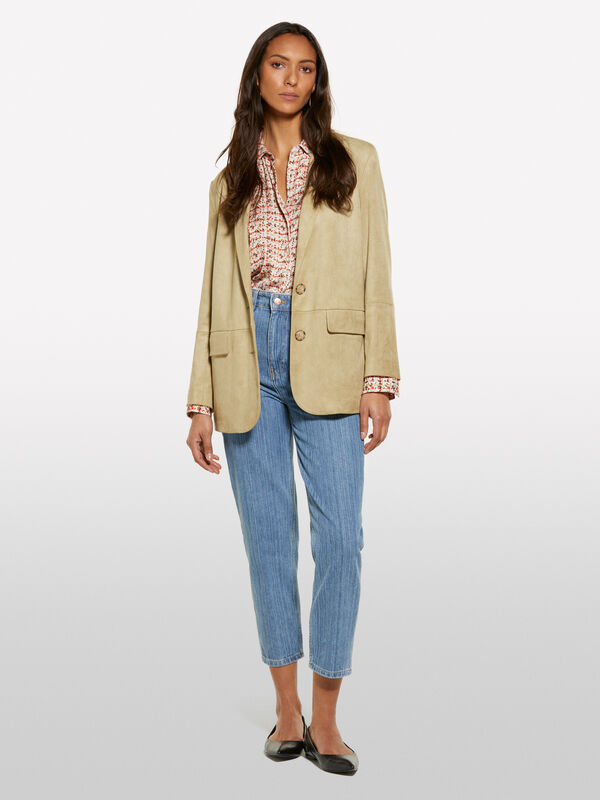 Camisa rosa em cetim estampado - camisas para mulher | Sisley