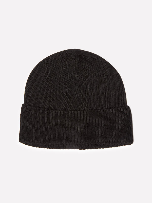 Gorro preto em caxemira mista - chapéus para mulher | Sisley