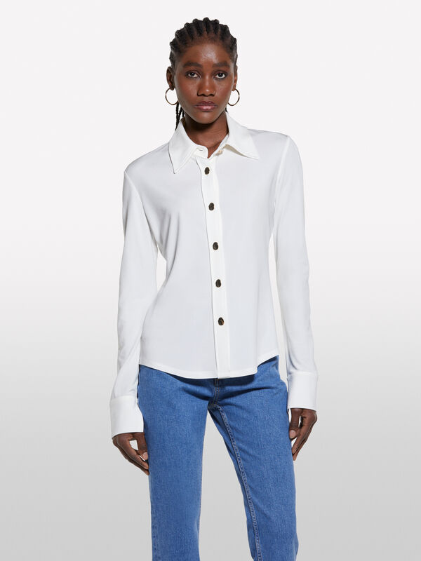 Camisa branco nata - camisas para mulher | Sisley
