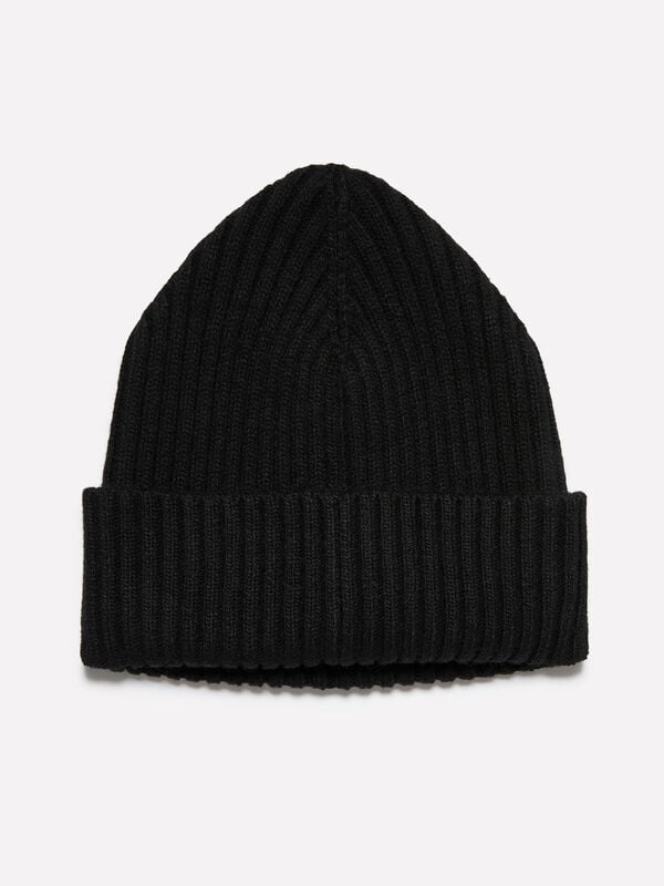 Gorro de malha preto - chapéus para homem | Sisley