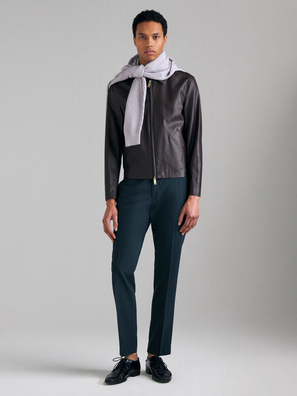 Casaco em tecido efeito pele - blus&otilde;es e casacos para homem | Sisley