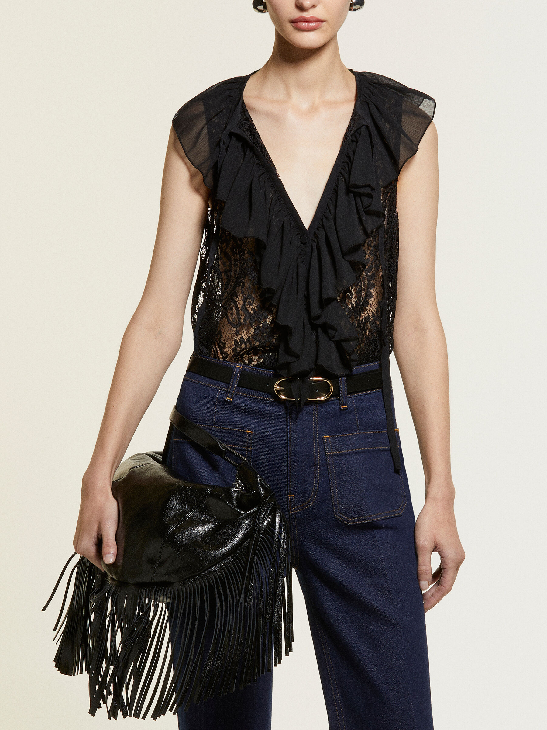 SLEEVELESS SHIRT Mulher image number null