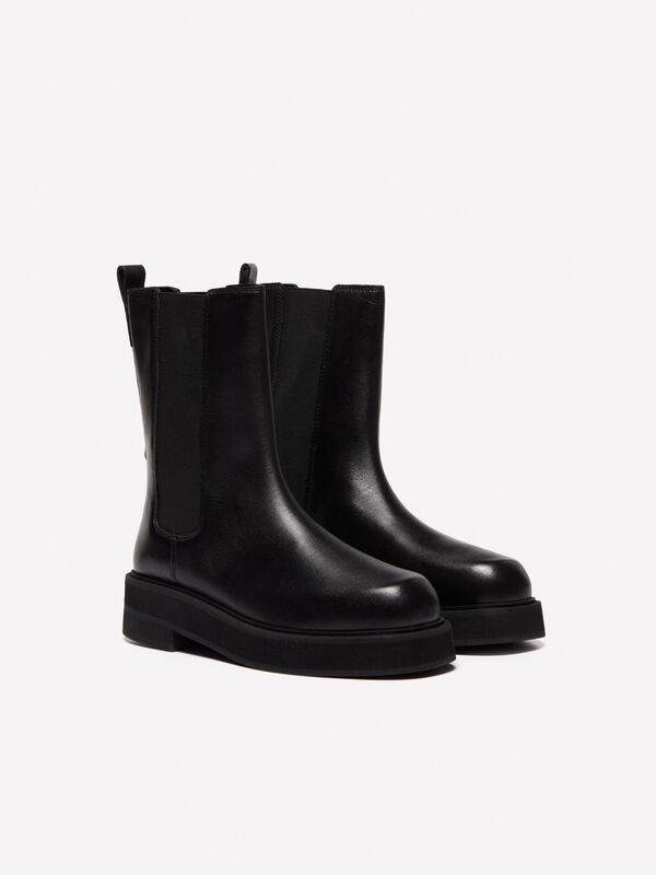 Botins Chelsea em pele - botas e botins para mulher | Sisley