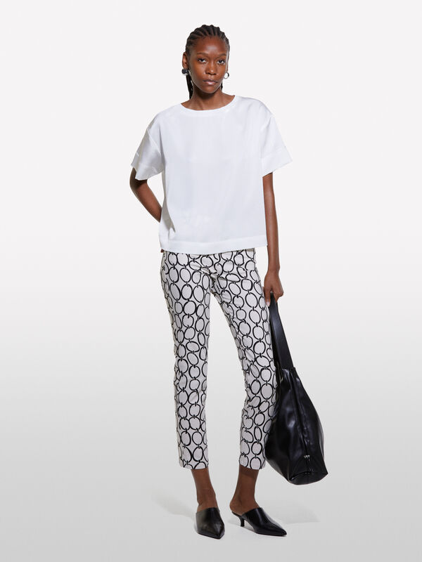 Blusa de manga curta branca - blusas para mulher | Sisley