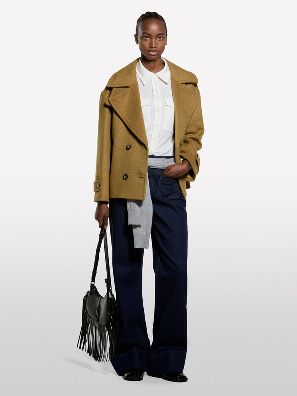 Camisa branco nata com bolsos - camisas para mulher | Sisley