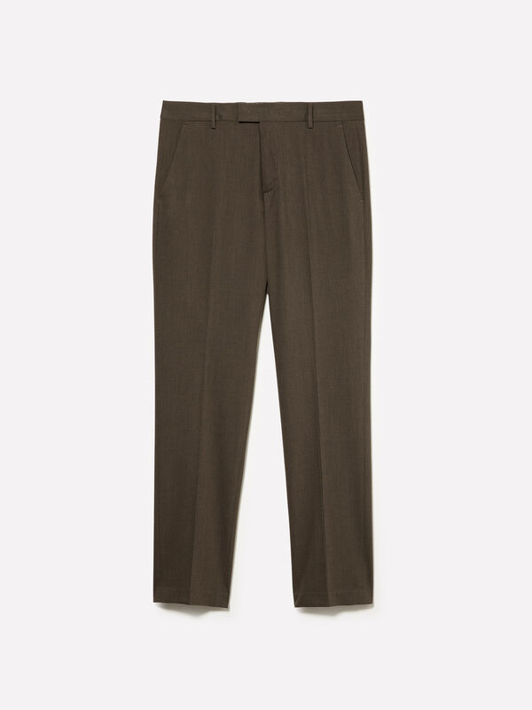 Chinos fio tinto - cal&ccedil;as regular para homem | Sisley