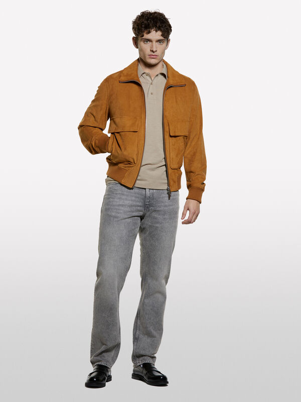 Polo slim fit camel - polos para homem | Sisley