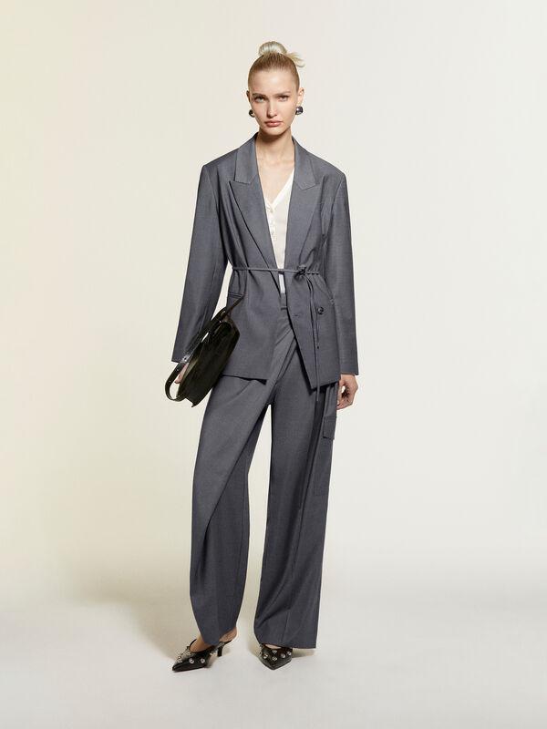 Blazer cinzento com presilha - blazers para mulher | Sisley