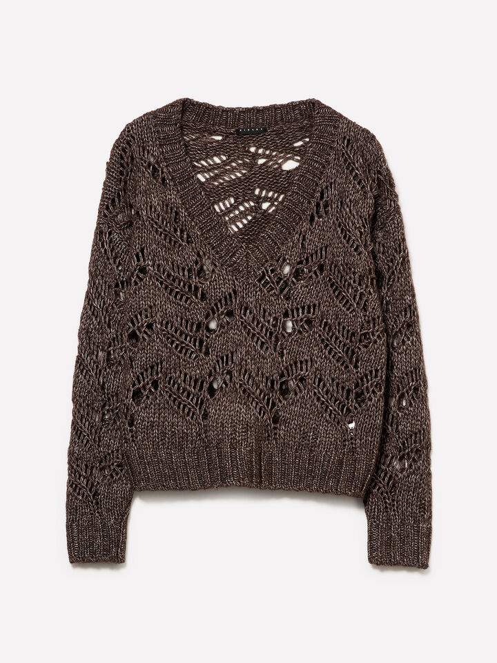 V NECK SWEATER L/S Mulher
