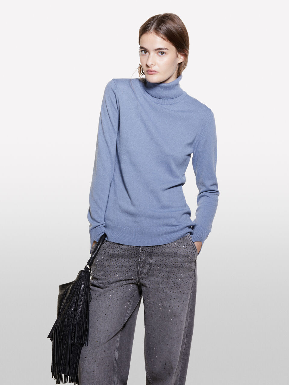 TURTLE NECK SWEATER Mulher image number null