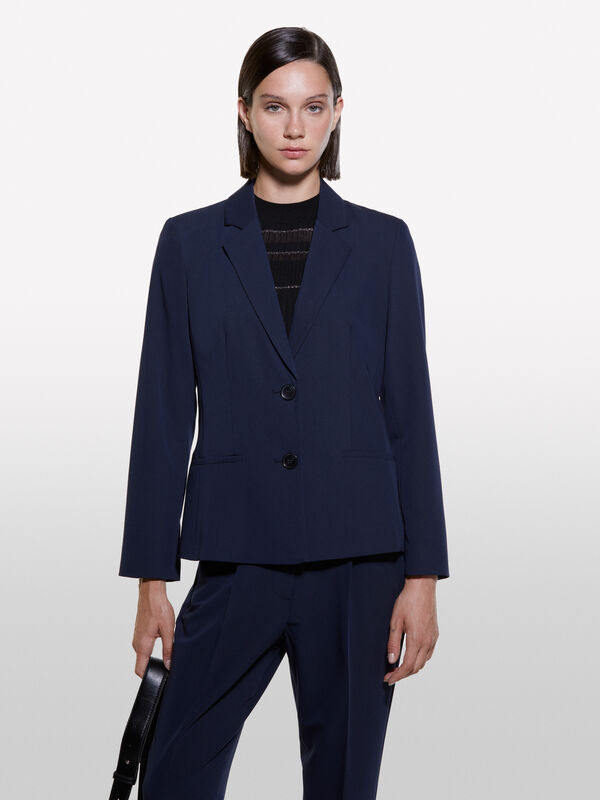 Blazer azul-escuro slim fit - blazers para mulher | Sisley