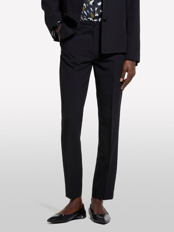 Calças pretas cigarette - calças skinny para mulher | Sisley