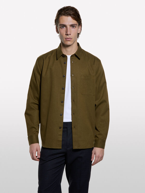 Shirt with pocket - camisas regular para homem | Sisley