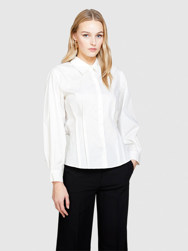 Camisa efeito bustier - camisas para mulher | Sisley
