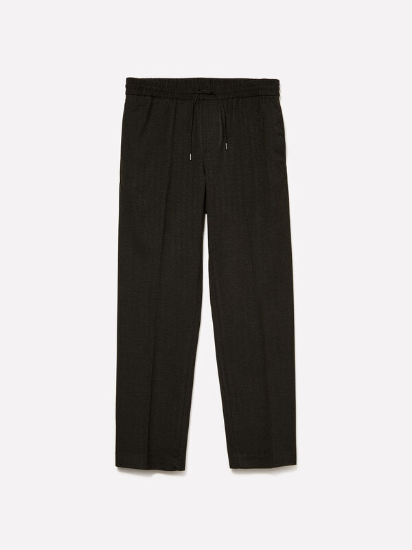 Joggers fio tinto - calças joggers para homem | Sisley