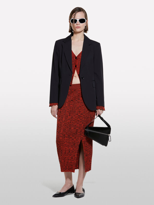 Blazer regular fit preto - blazers para mulher | Sisley