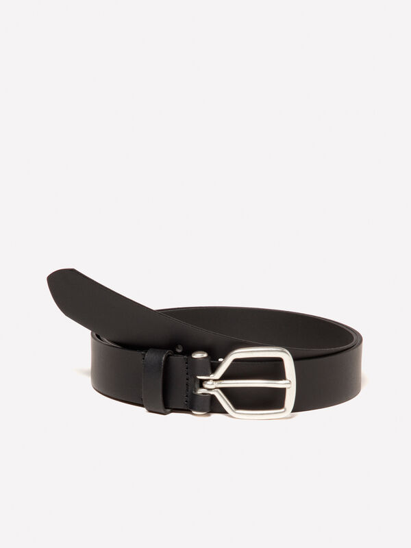 Cinto preto em 100% pele - cintos para homem | Sisley
