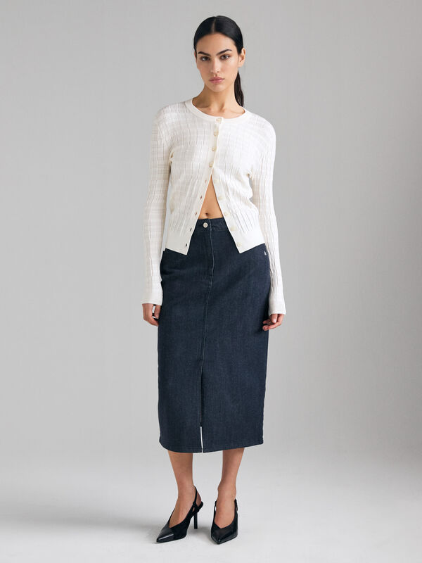 Cardig&atilde; texturizado - cardig&atilde;s para mulher | Sisley