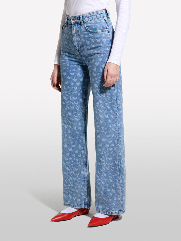Jeans estampados - jeans palazzo para mulher | Sisley