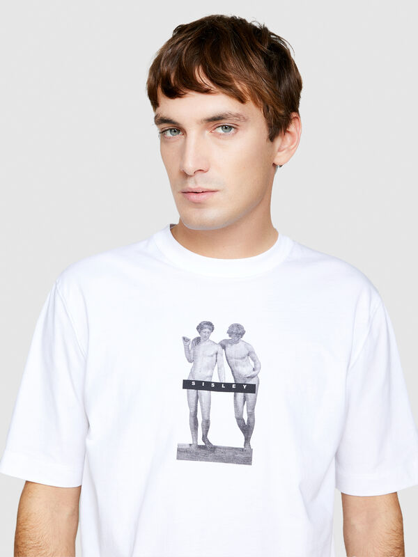 T-shirt com estampa Homem