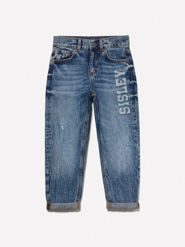 Jeans com logótipo - jeans para menino | Sisley Young