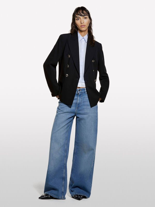 Jeans Style 72 wide fit claro - jeans palazzo para mulher | Sisley