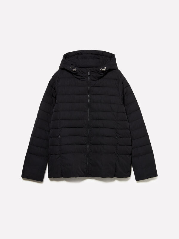 Casaco preto acolchoado - blusões e casacos para mulher | Sisley