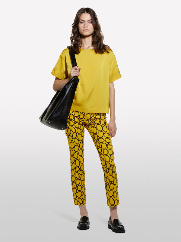 Blusa de manga curta mostarda - blusas para mulher | Sisley