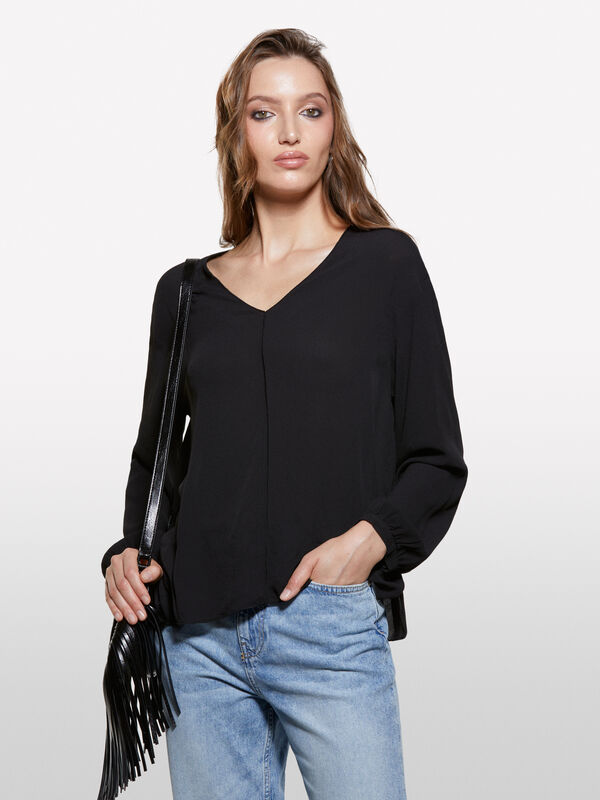 Blusa over fit preta - blusas para mulher | Sisley