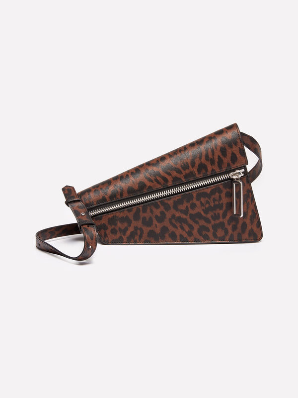 Bolsa assim&eacute;trica animalier - bolsas tiracolo e de ombro para mulher | Sisley