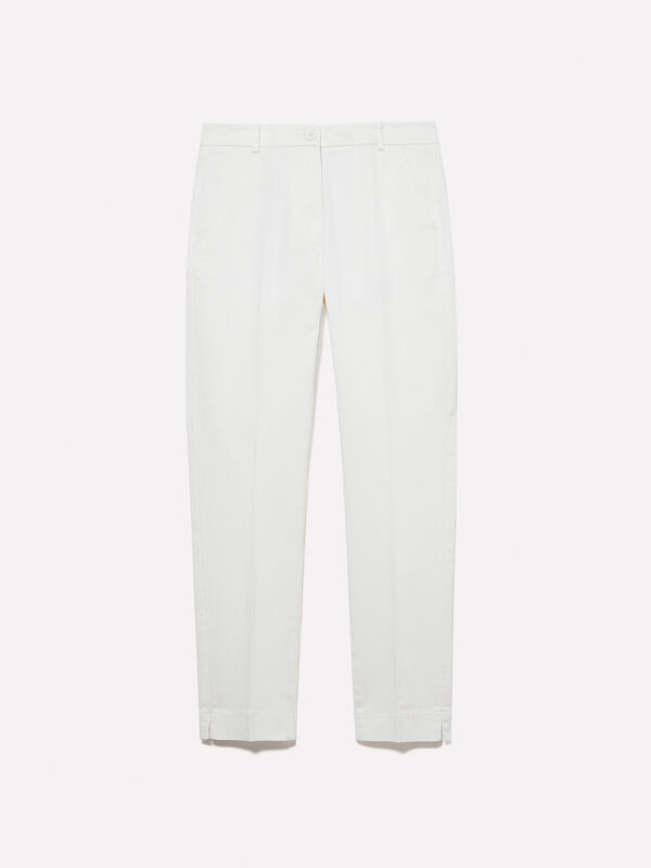 Chinos branco nata Chinos branco nata - calças chinos para mulher | Sisley