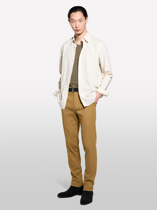 Chinos slim fit marrom - calças slim para homem | Sisley