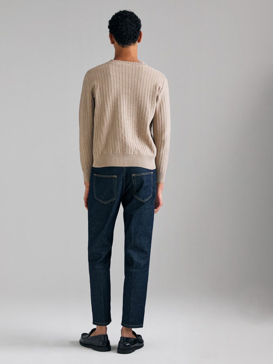 V NECK SWEATER L/S Homem image number null