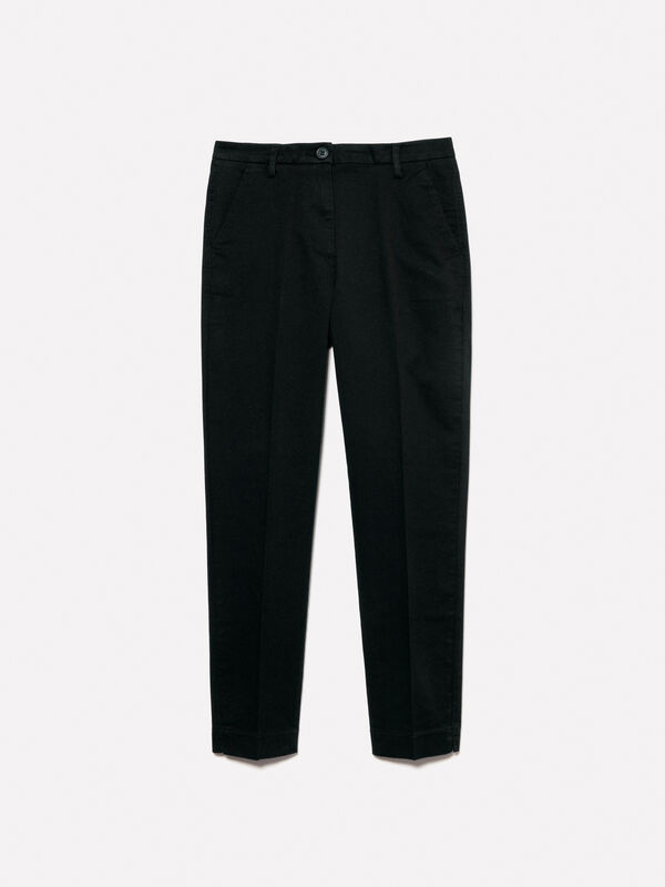 Chinos preto Chinos preto - calças chinos para mulher | Sisley