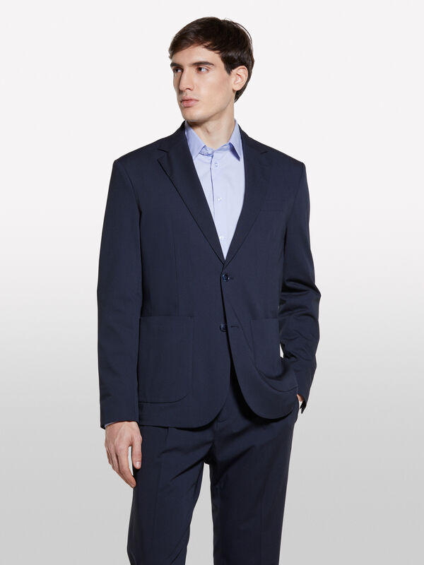 Blazer de abotoadura simples cinza claro - blazers para homem | Sisley