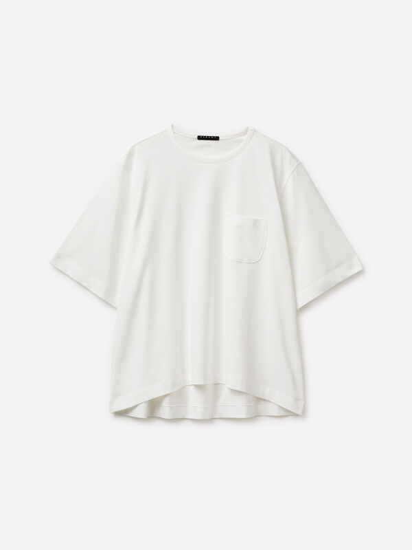 T-shirt evas&eacute; em algod&atilde;o puro - t-shirt de manga curta para mulher | Sisley