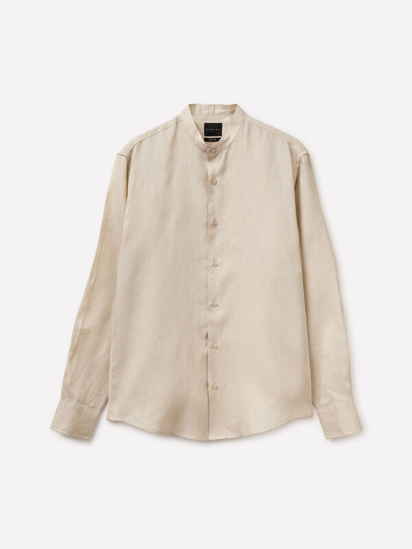 Camisa coreana em linho - camisas regular para homem | Sisley