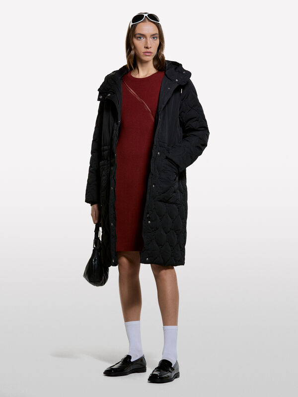 Vestido de malha com racha - vestidos curtos para mulher | Sisley