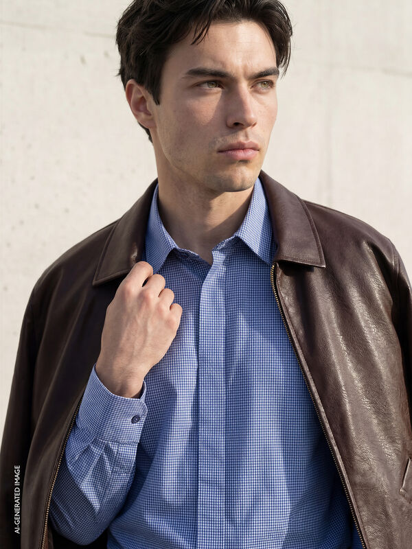 Camisa fio tinto - camisas regular para homem | Sisley