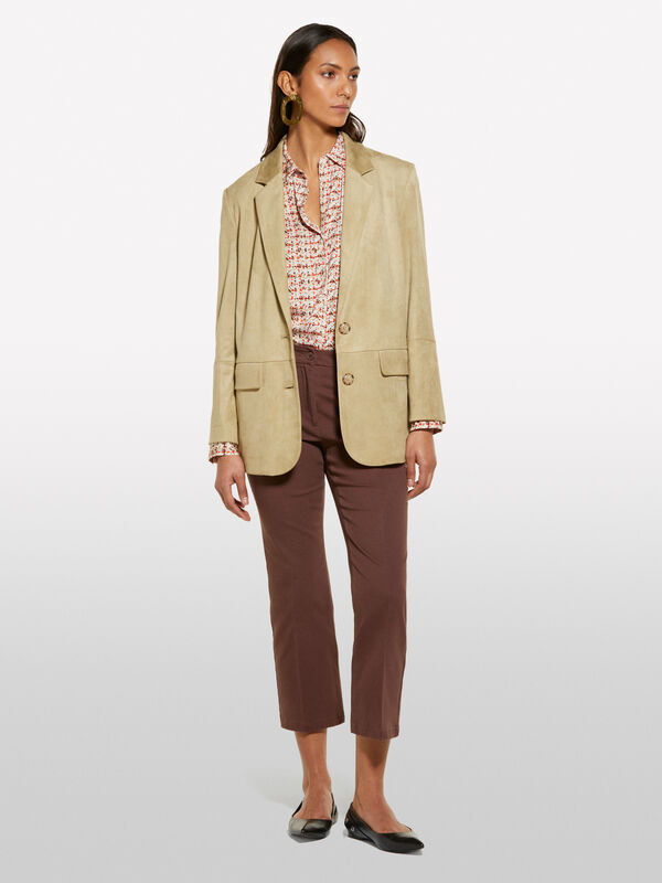 Calças flare fit marrom - calças flare para mulher | Sisley